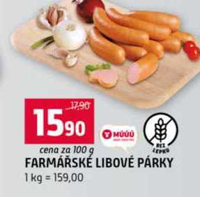 FARMÁŘSKÉ LIBOVÉ PÁRKY 100g