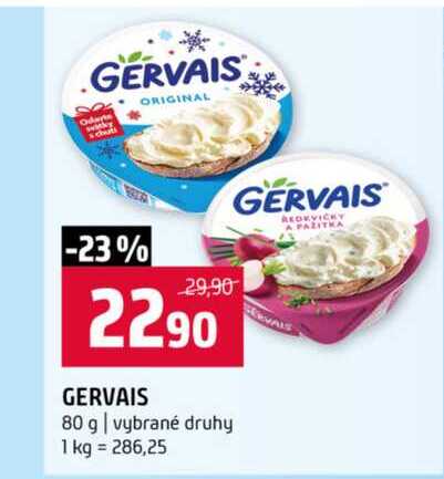 GERVAIS 80 g vybrané druhy