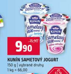 KUNIN SAMETOVÝ JOGURT 150 g vybrané druhy