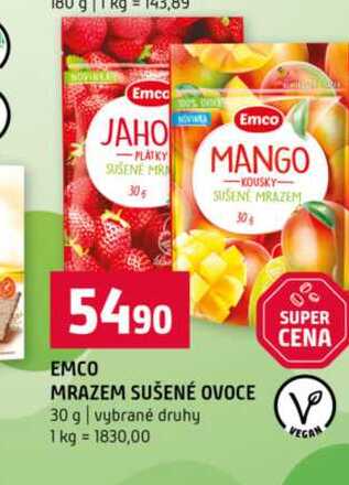 EMCO MRAZEM SUŠENÉ OVOCE 30 g vybrané druhy