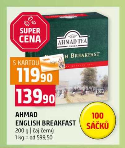 AHMAD ENGLISH BREAKFAST SÁČKŮ 200 g čaj černý 
