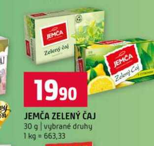 JEMČA ZELENÝ ČAJ 30 g vybrané druhy 