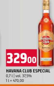 HAVANA CLUB ESPECIAL 0,7l vol. 37,5%