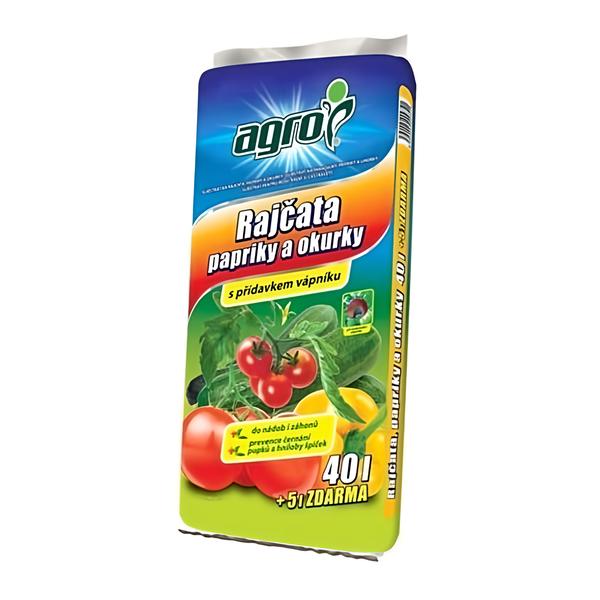 Agro Substrát pro rajčata, papriky a okurky 40 + 5l ZDARMA