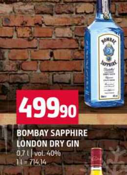 BOMBAY SAPPHIRE LONDON DRY GIN 0,7l vol. 40%