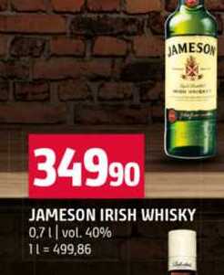JAMESON IRISH WHISKY 0,7l vol. 40%