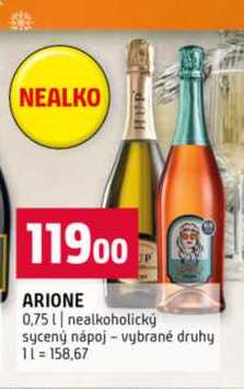 ARIONE 0,75l nealkoholický sycený nápoj vybrané druhy
