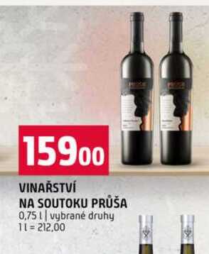 VINAŘSTVÍ NA SOUTOKU PRŮŠA 0,75l vybrané druhy