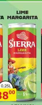 SIERRA LIME MARGARITA 0,25l míchaný nápoj