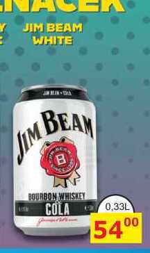 JIM BEAM BOURBON WHISKEY COLA 0,33l míchaný nápoj