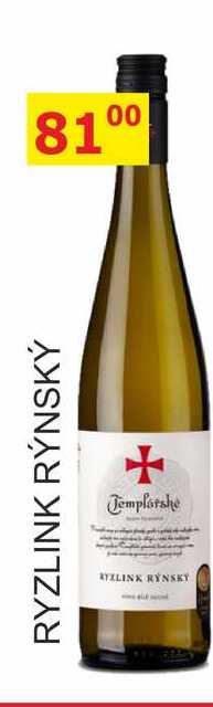 Templářské sklepy 0,75l RYZLINK RÝNSKÝ