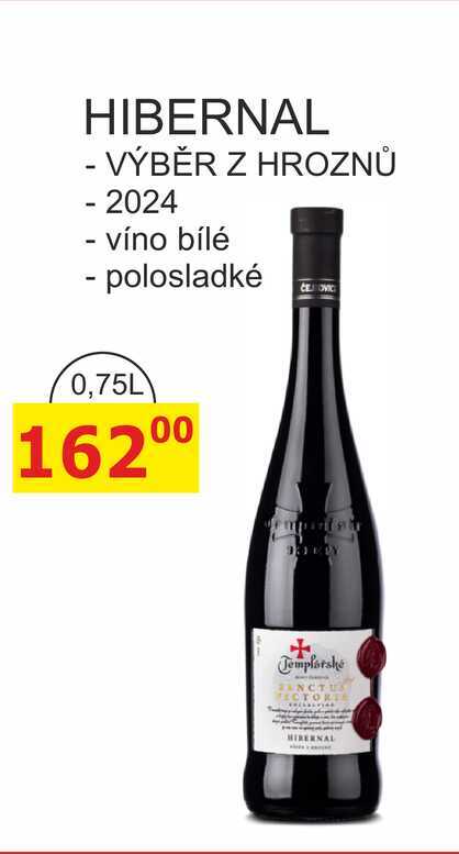 Templářské sklepy 0,75l HIBERNAL