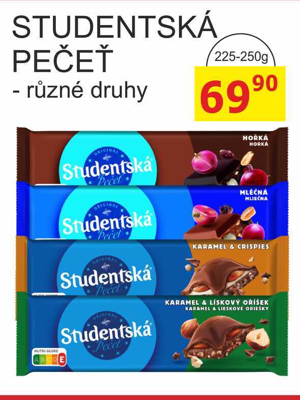 Orion Studentská pečeť čokoláda 250g, různé druhy