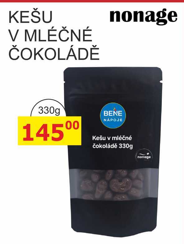 nonage KEŠU V MLÉČNÉ ČOKOLÁDĚ 330g 