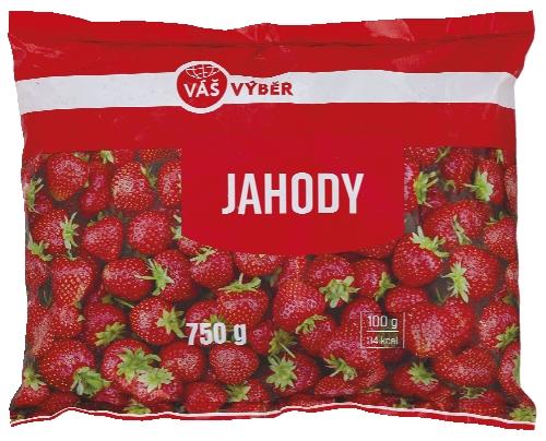 VÁŠ VÝBĚR Mražené jahody, 750 g
