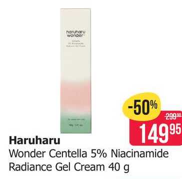 Haruharu Wonder Centella 5% Niacinamide Radiance Gel Cream 40 g