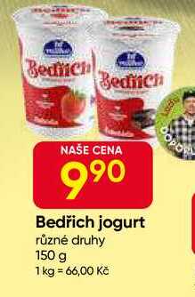 Bedřich jogurt různé druhy 150 g 