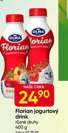 Florian jogurtový drink různé druhy 400 g 