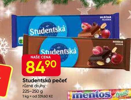 Orion Studentská pečeť čokoláda 250g, různé druhy