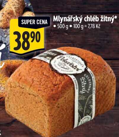   Mlynářský chléb žitný  500 g 