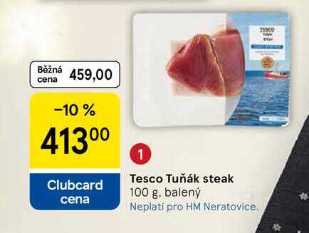 Tesco Tuňák steak, 100 g, balený