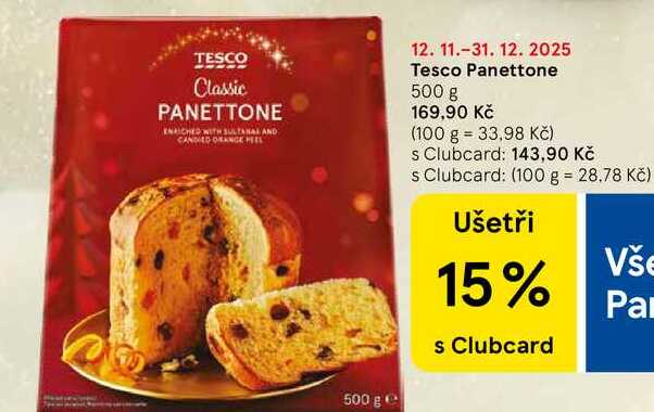 Tesco Panettone, 500 g