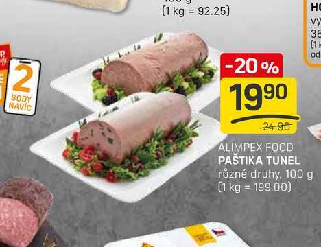 PAŠTIKA TUNEL různé druhy, 100 g