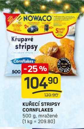 KUŘECÍ STRIPSY CORNFLAKES 500 g, mražené