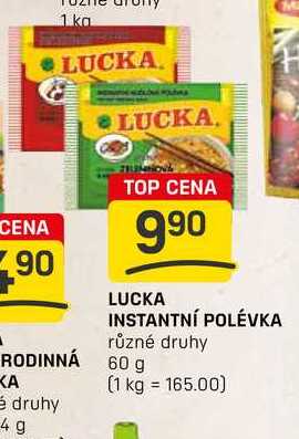 LUCKA INSTANTNÍ POLÉVKA různé druhy RODINNÁ 60 g 