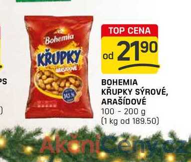 BOHEMIA KŘUPKY SÝROVÉ, ARAŠÍDOVÉ 100 - 200 g 