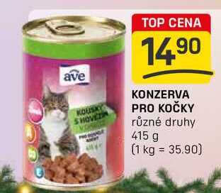KONZERVA  PRO KOČKY různé druhy 415 g