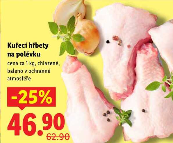 Kuřecí hřbety na polévku, cena za 1 kg