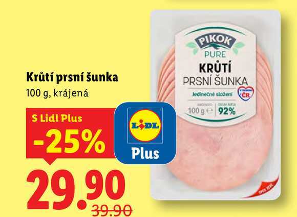 Krůtí prsní šunka, 100 g