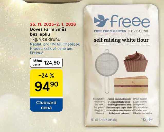 Doves Farm Směs bez lepku, 1 kg, více druhů