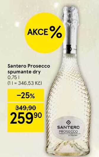 Santero Prosecco spumante dry, 0.75 l