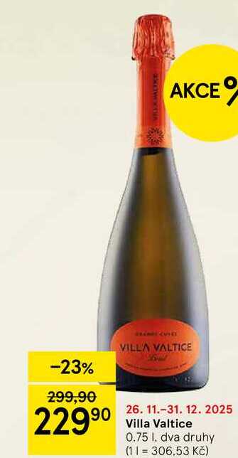 Villa Valtice, 0.75 l, dva druhy 