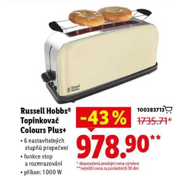 Russell Hobbs Topinkovač Colours Plus+