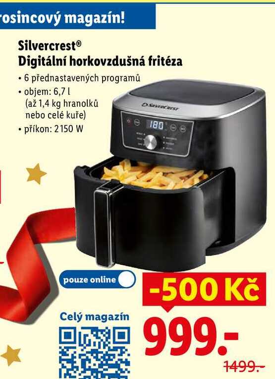 Silvercrest Digitální horkovzdušná fritéza 
