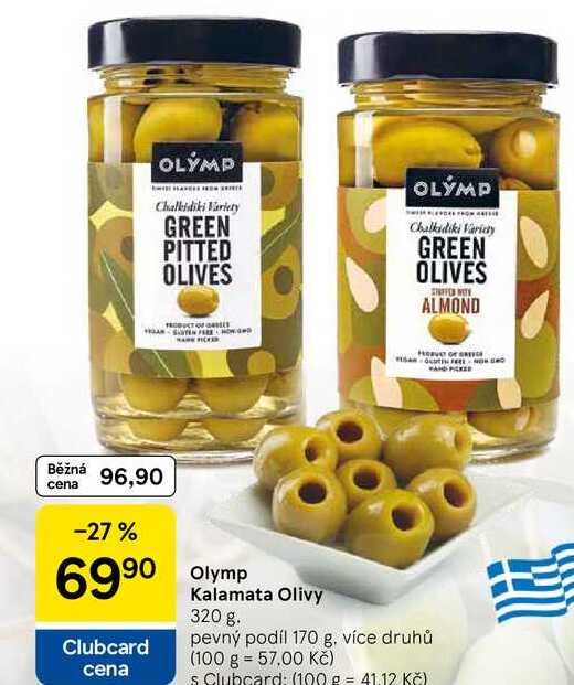 Olymp Kalamata Olivy, 320 g. pevný podíl 170 g 