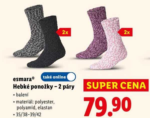 esmara Hebké ponožky - 2 páry 