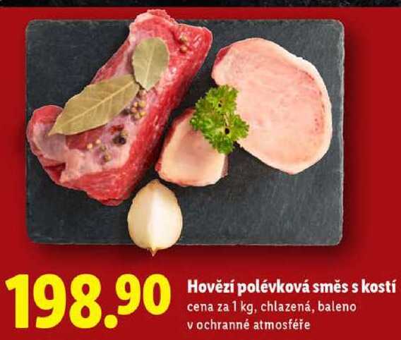 Hovězí polévková směs s kostí, cena za 1 kg