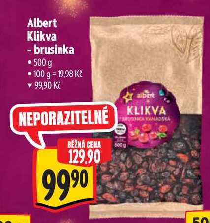 Albert Klikva - brusinka  500g 