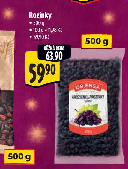 Rozinky  500 g  