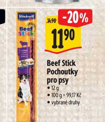   Beef Stick Pochoutky pro psy 12 g  