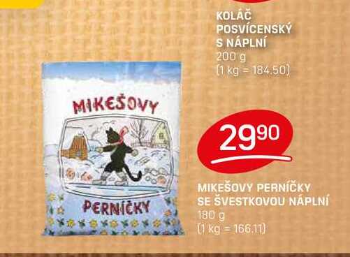 MIKEŠOVY PERNÍČKY SE ŠVESTKOVOU NÁPLNÍ 180 g
