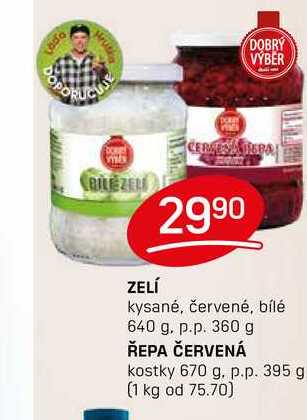 ŘEPA ČERVENÁ kostky 670 g. p.p. 395 g 