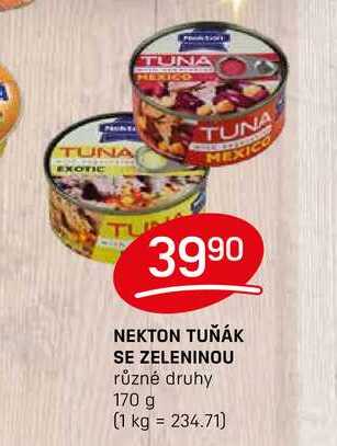 NEKTON TUŇÁK SE ZELENINOU různé druhy 170 g