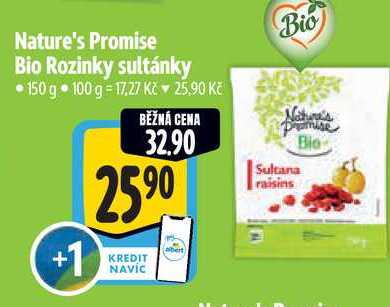 Nature's Promise Bio Rozinky sultánky, 150 g