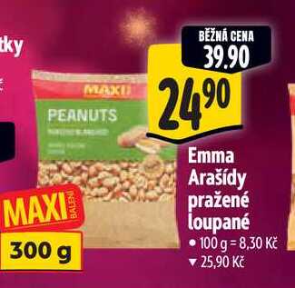 Emma Arašídy pražené loupané, 300 g