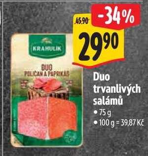 Duo trvanlivých salámů, 75 g 